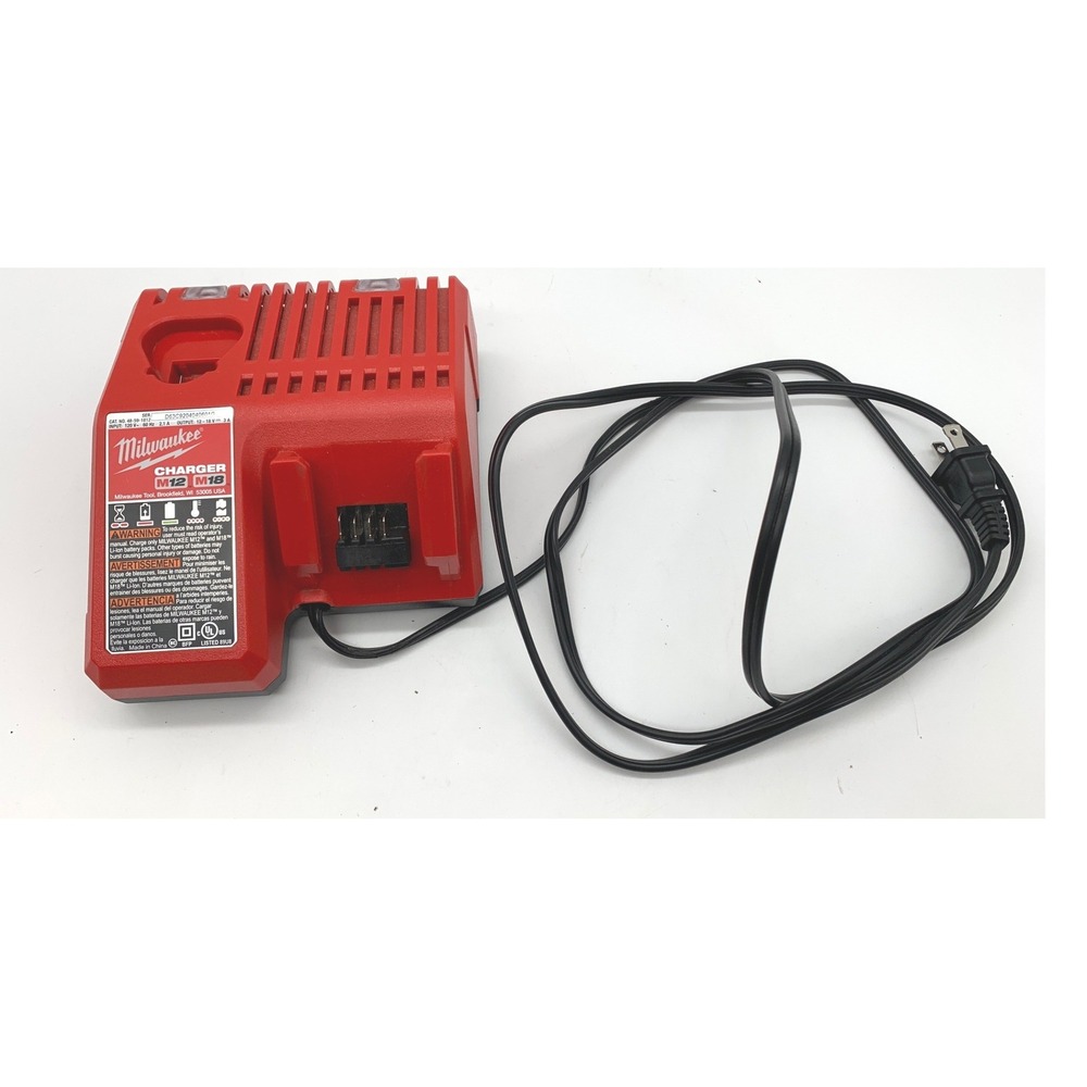 Milwaukee Battery Charger M12 M18 Red Dual Voltage Sequential 48-59-1812 OEM